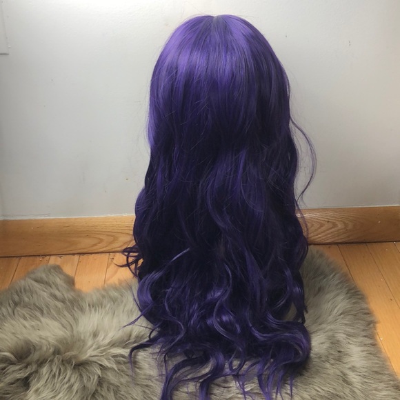 ? DARK PURPLE WAVY 22” LACE FRONT  WIG NEW main image 5